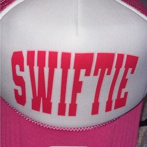 Swiftie Pink and White Trucker Hat